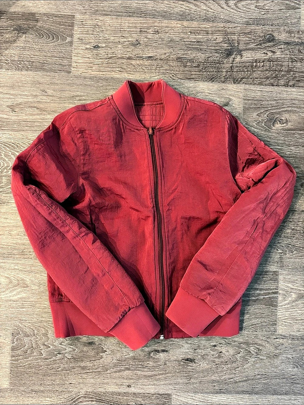 lululemon Non-Stop Bomber *Reversible Quilted Bomber Jacket in Red Like New